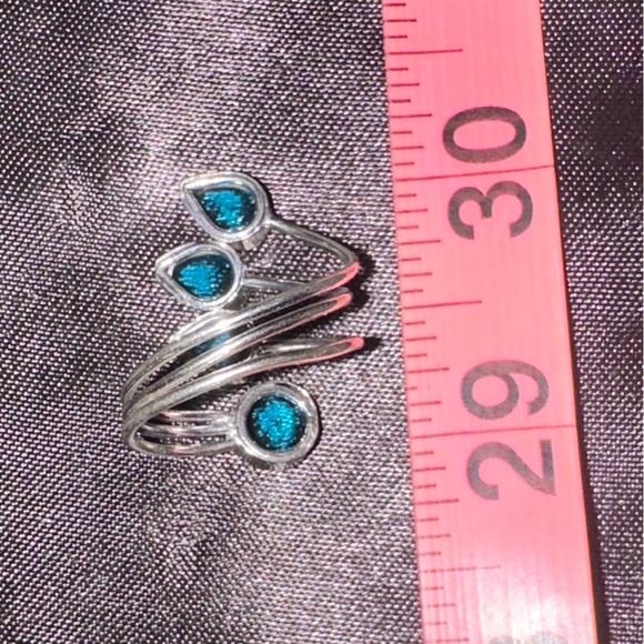 Sparkly Blue Fairy Quartz multi-gem handcrafted ring - Picture 5 of 7